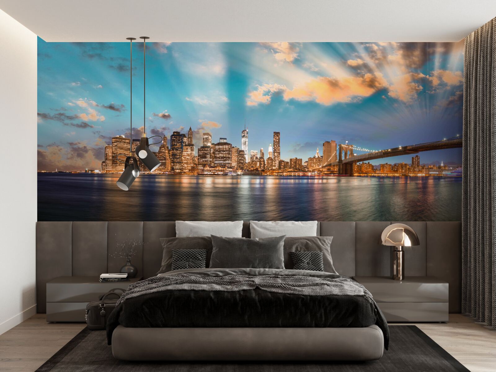 Fototapeta most brookliński i manhattan w nowym jorku