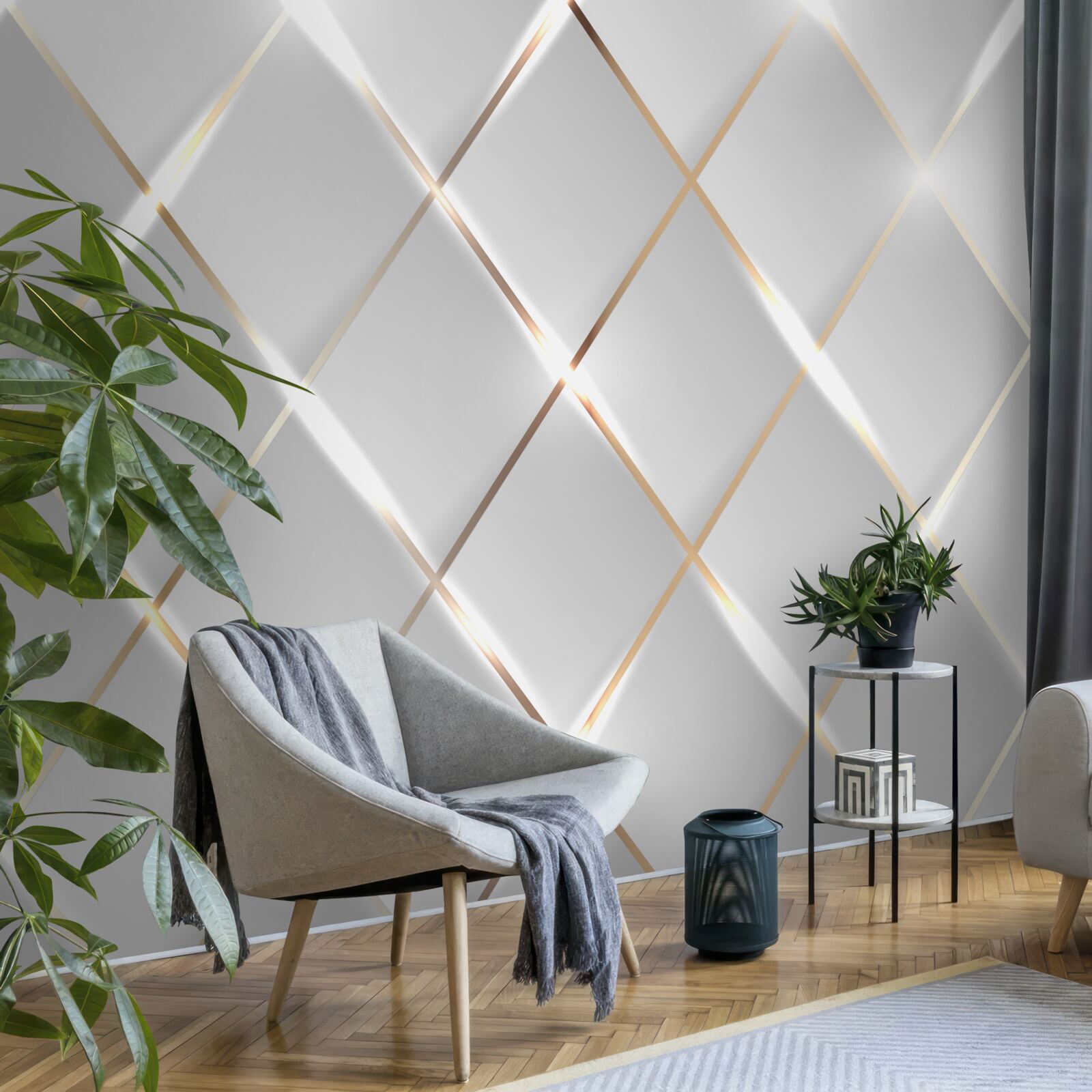 Fototapeta komplety porcelany złotej i srebrnej
