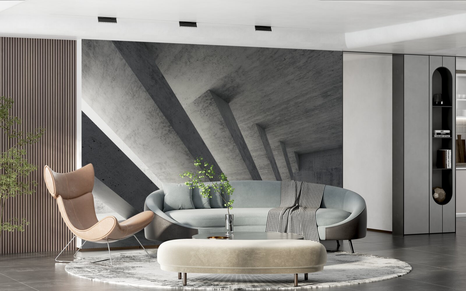 Fototapeta masywne betonowe kolumny