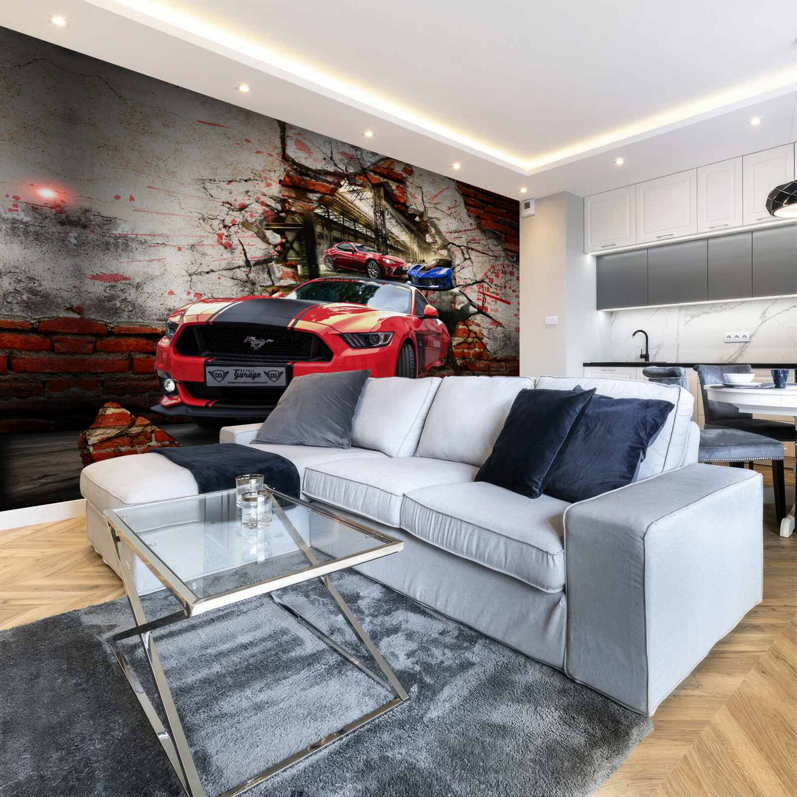 Fototapeta mustang czerwony na ścianie