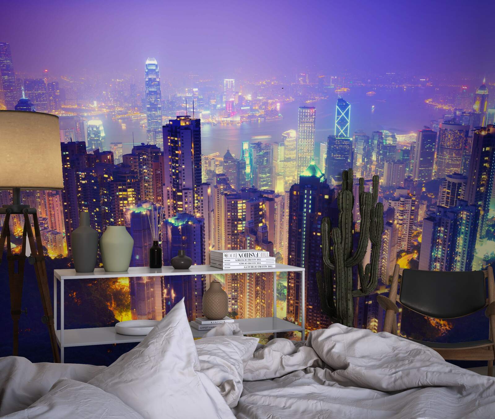 Fototapeta hongkong nocą ma oszałamiającą panoramę