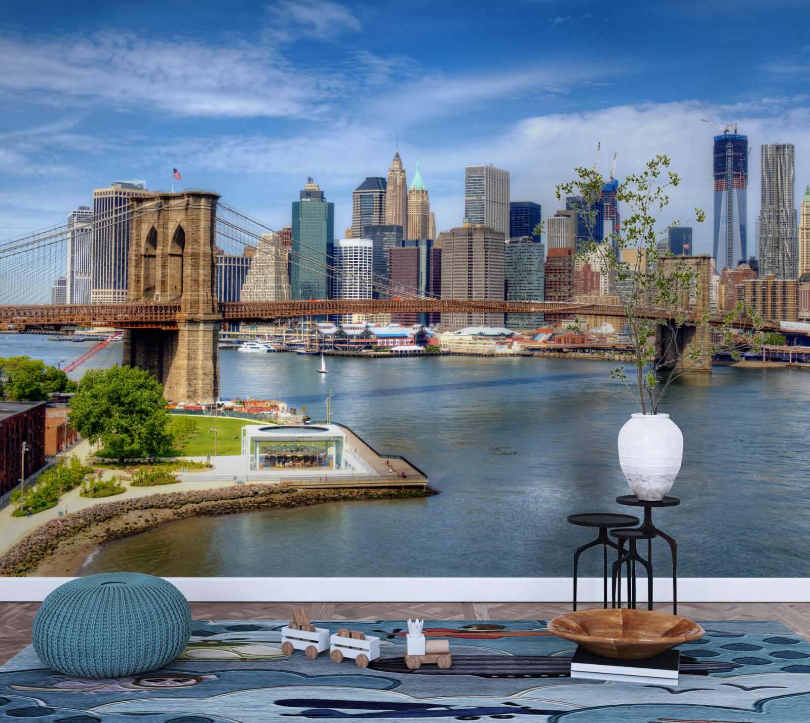 Fototapeta most brookliński i dolny manhattan