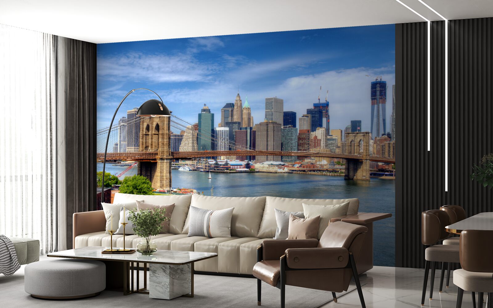 Fototapeta most brookliński i dolny manhattan