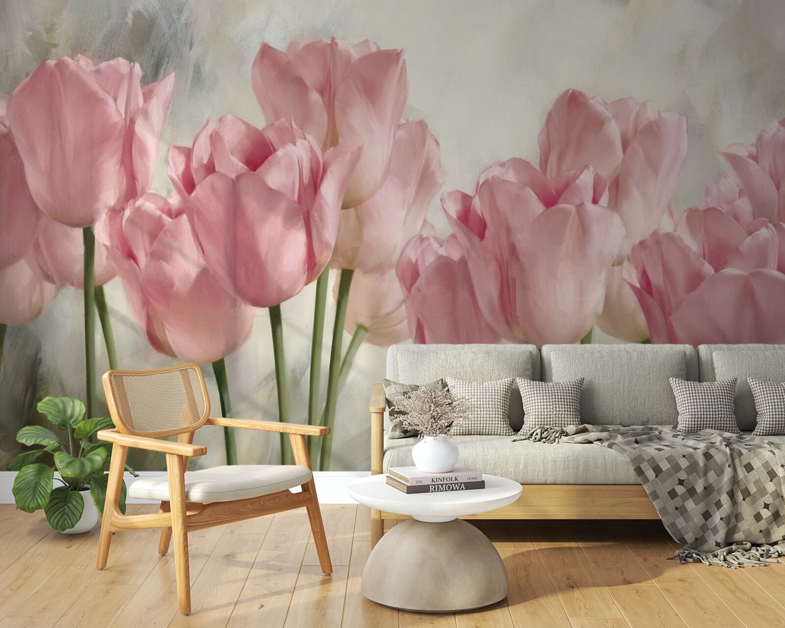 Fototapeta delikatne różowe tulipany