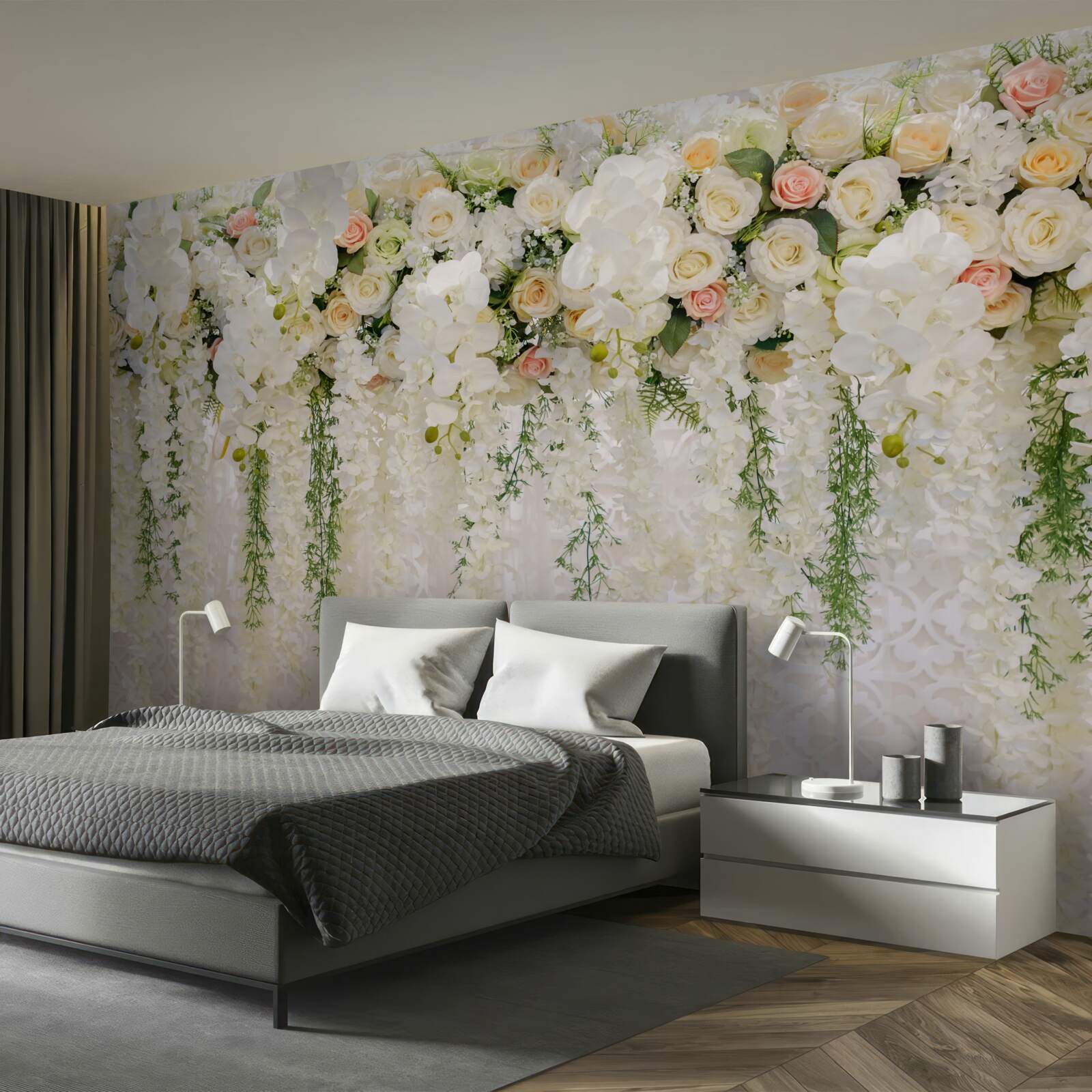 Fototapeta kompozycja delikatnych kwiatów orchidei