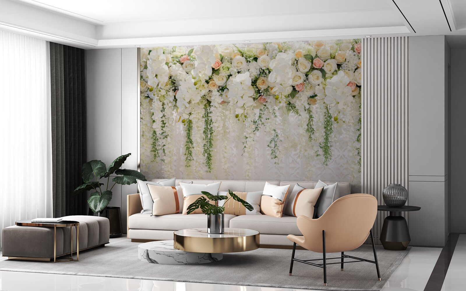 Fototapeta kompozycja delikatnych kwiatów orchidei