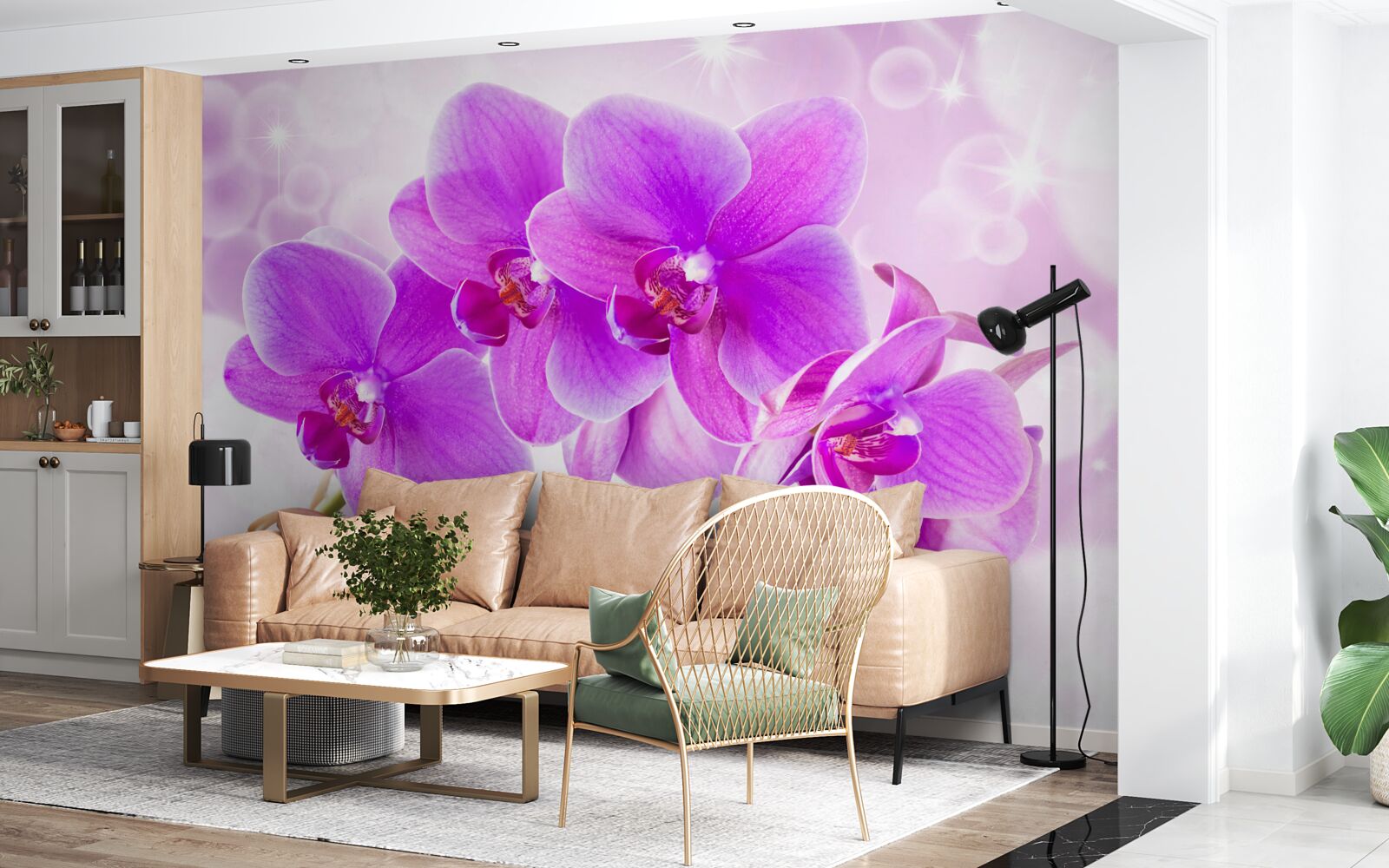 Fototapeta delikatna fioletowa orchidea wygląda naprawdę imponująco