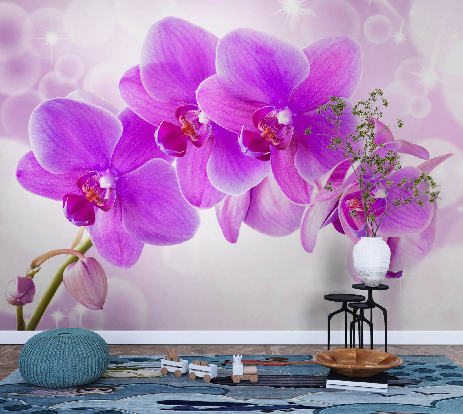 Fototapeta delikatna fioletowa orchidea wygląda naprawdę imponująco