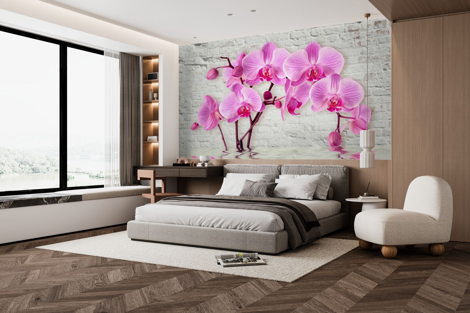 Fototapeta miękki fioletowy kwiat orchidei