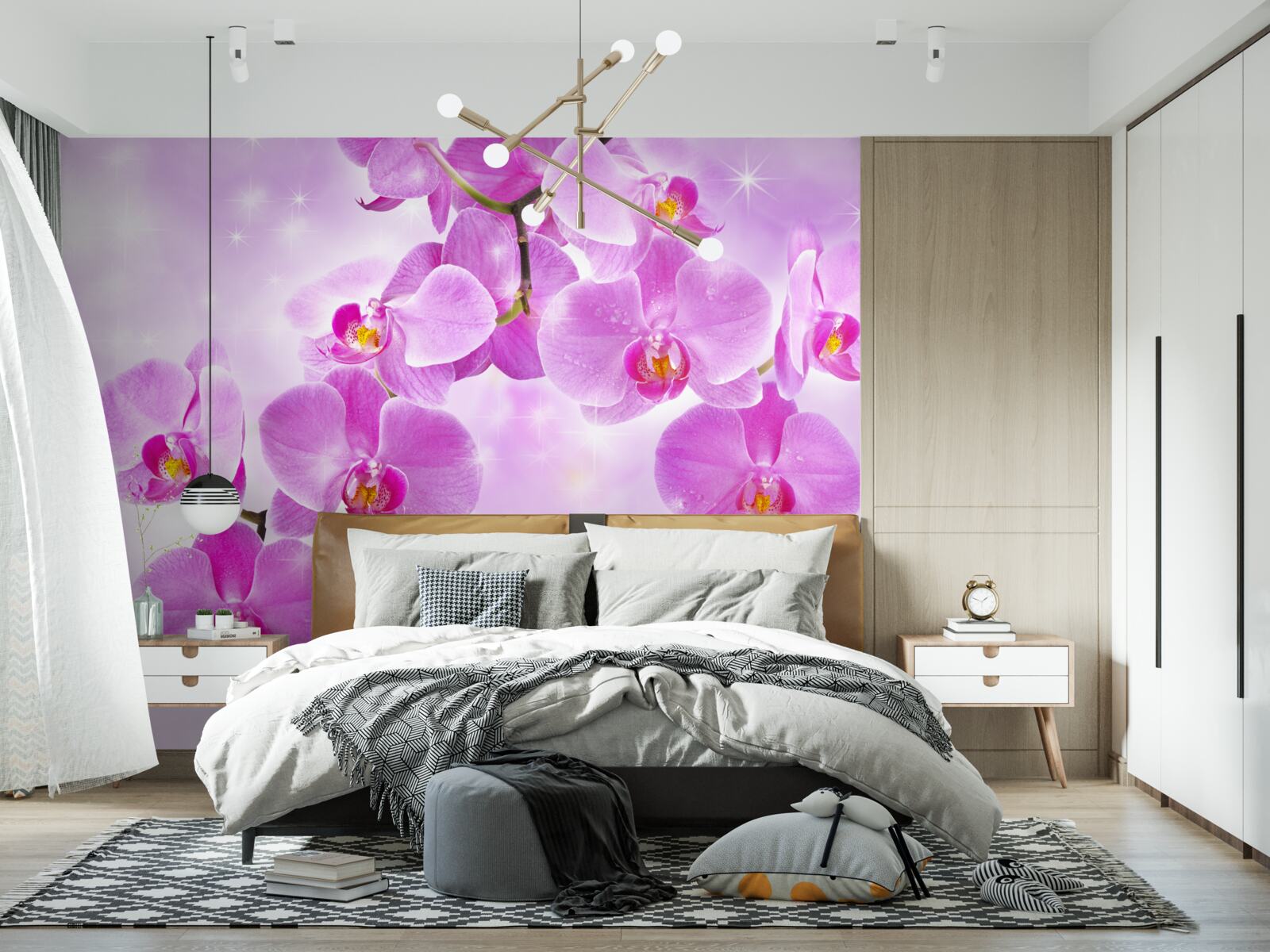 Fototapeta zwisają fioletowe orchidee