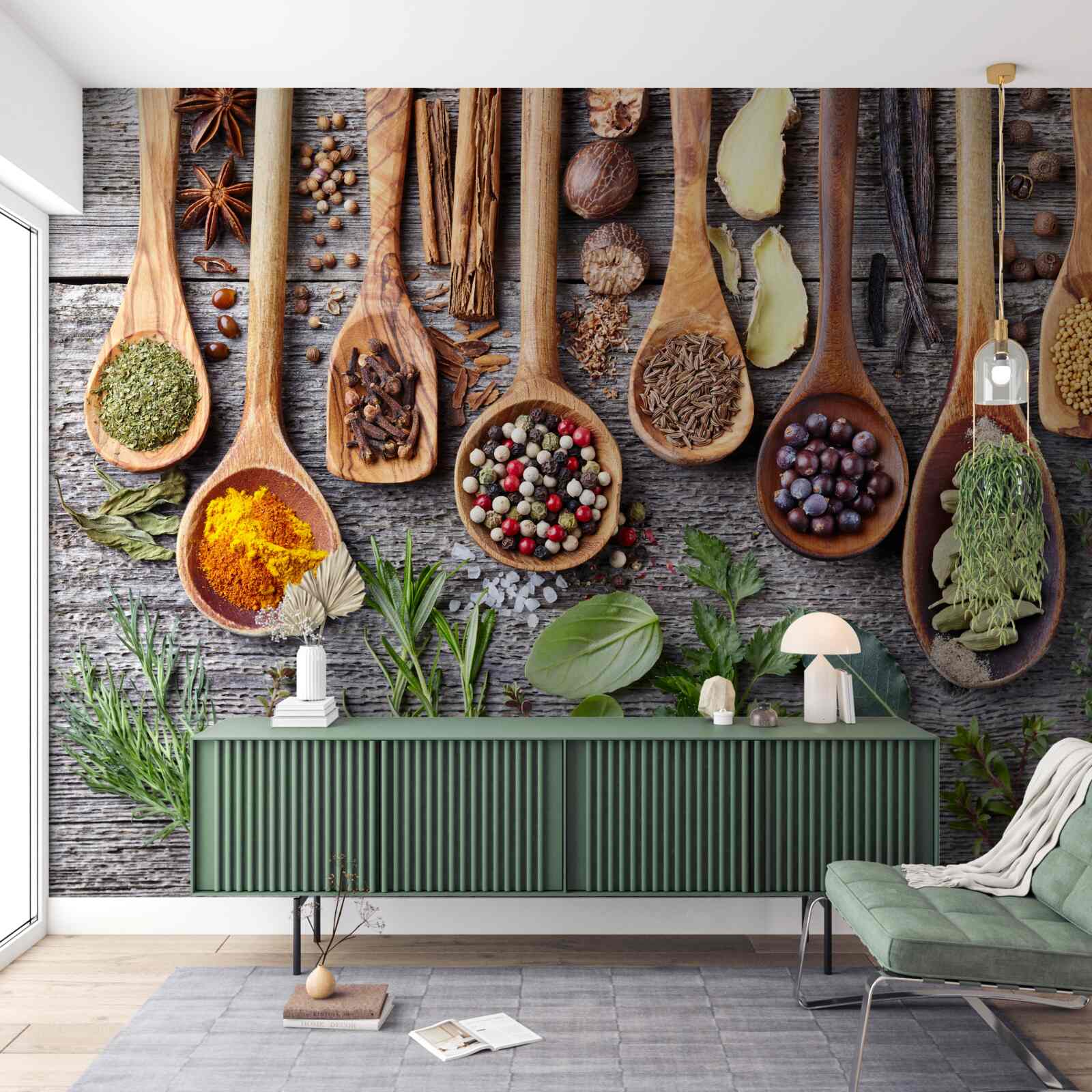 Fototapeta wielobarwne przyprawy emanujące aromatem