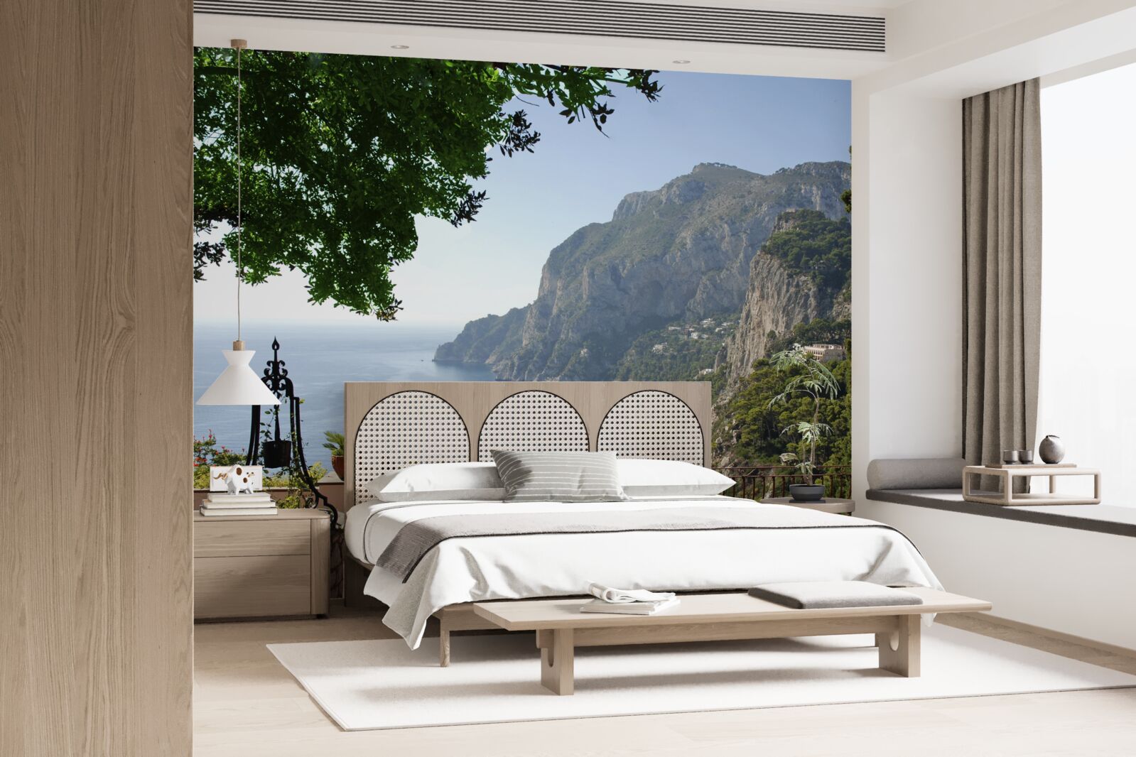 Fototapeta panorama gór i oceanu