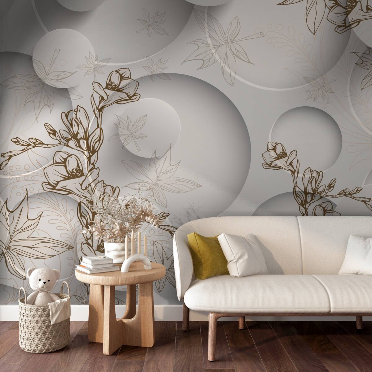 Fototapeta magnolie są białe i mają okrągłe kształty