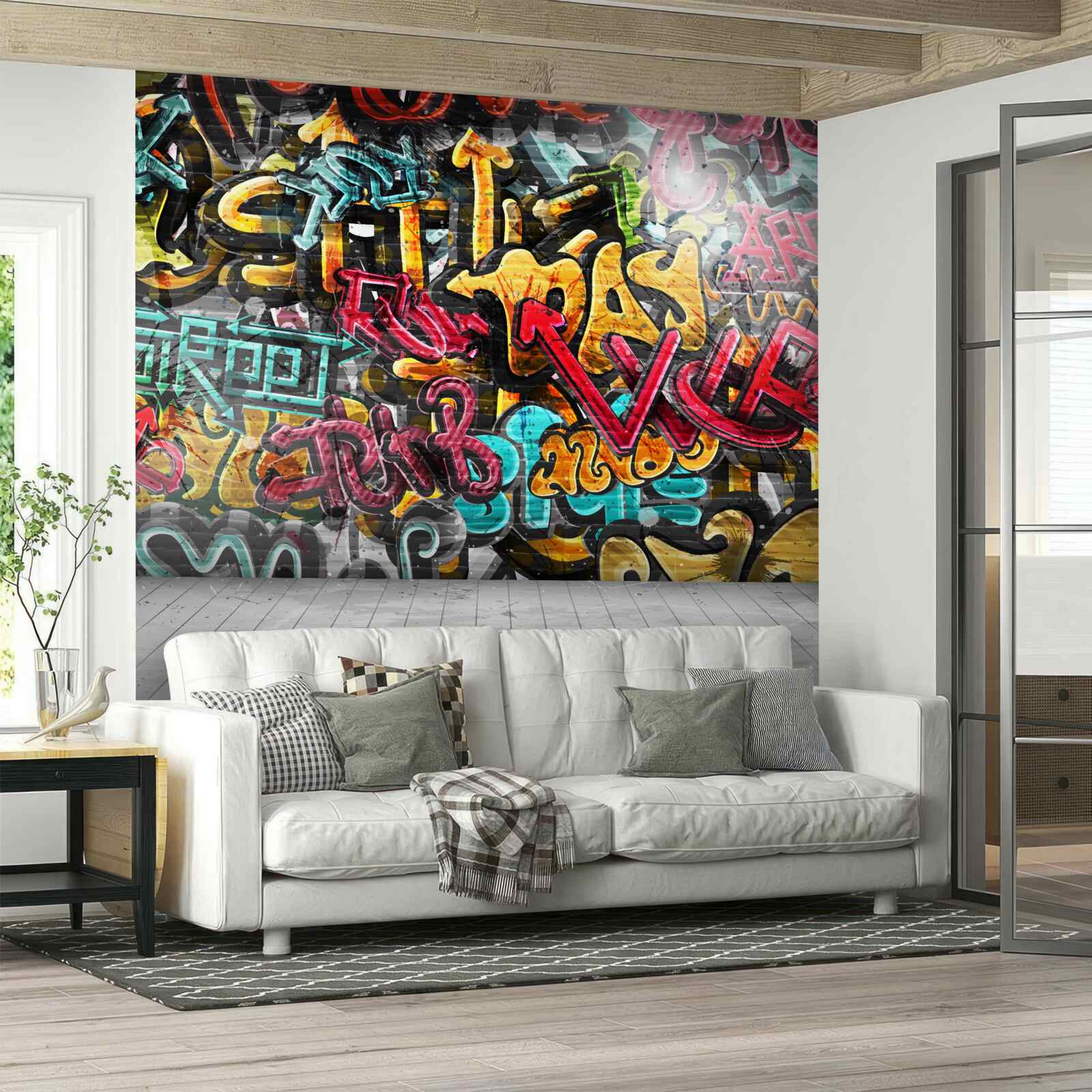 Fototapeta jasne graffiti na ulicach