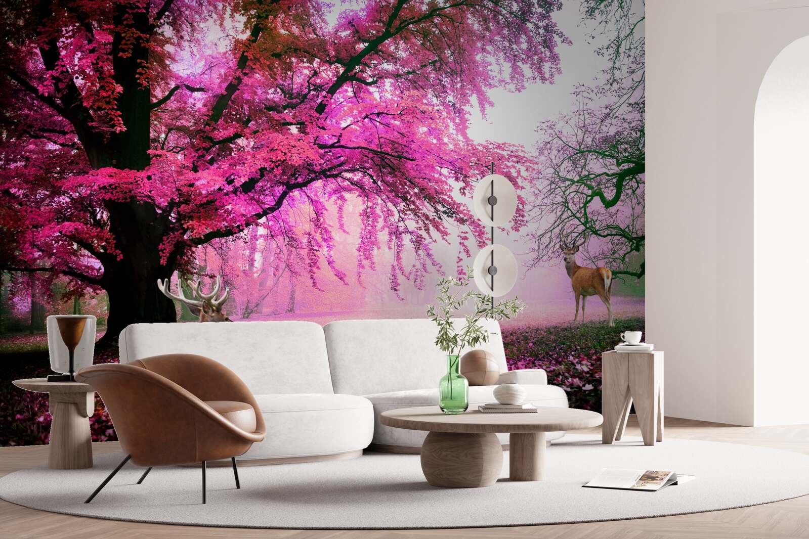 Fototapeta sakura w różu lata dookoła