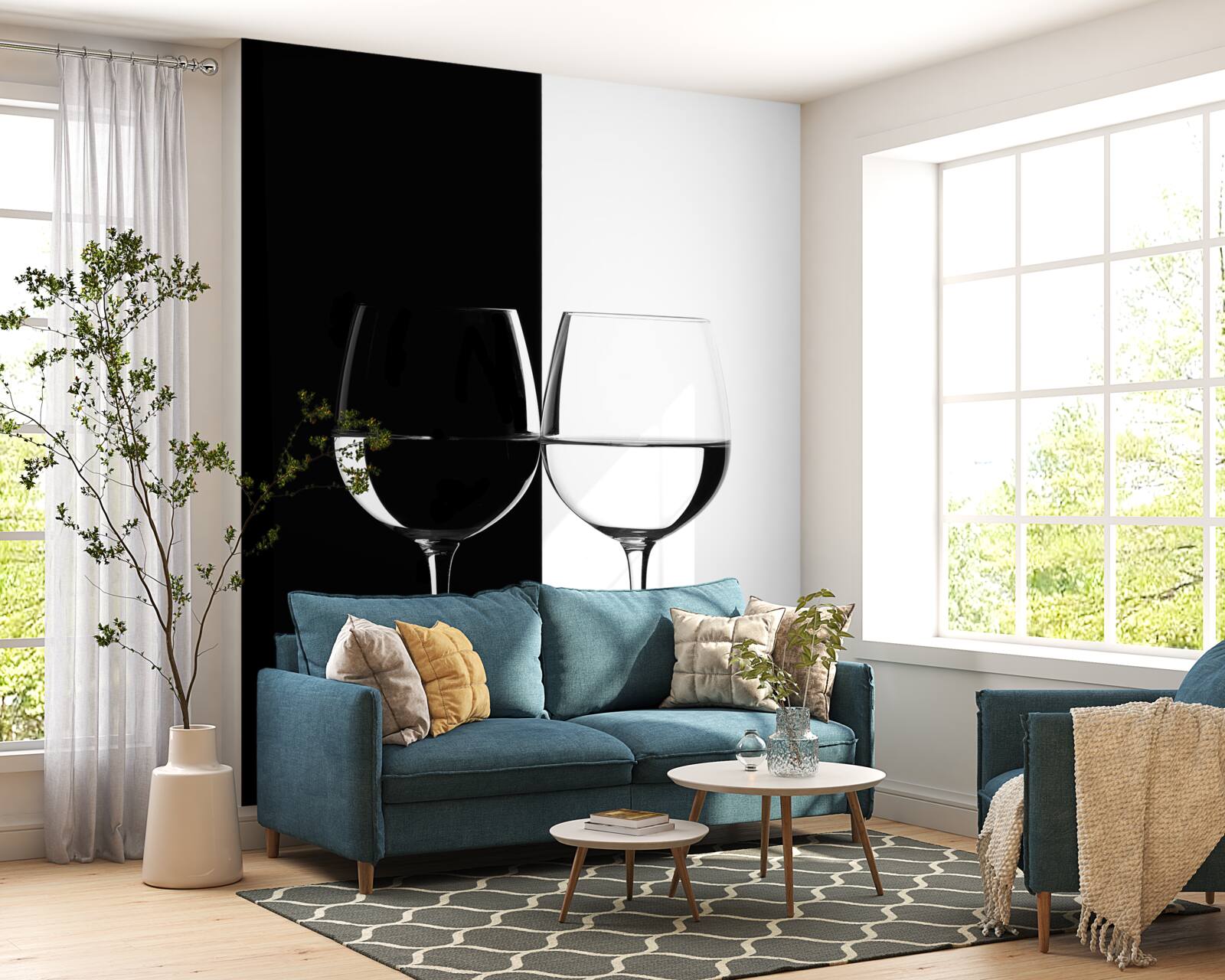 Fototapeta okulary na jasnym i ciemnym tle