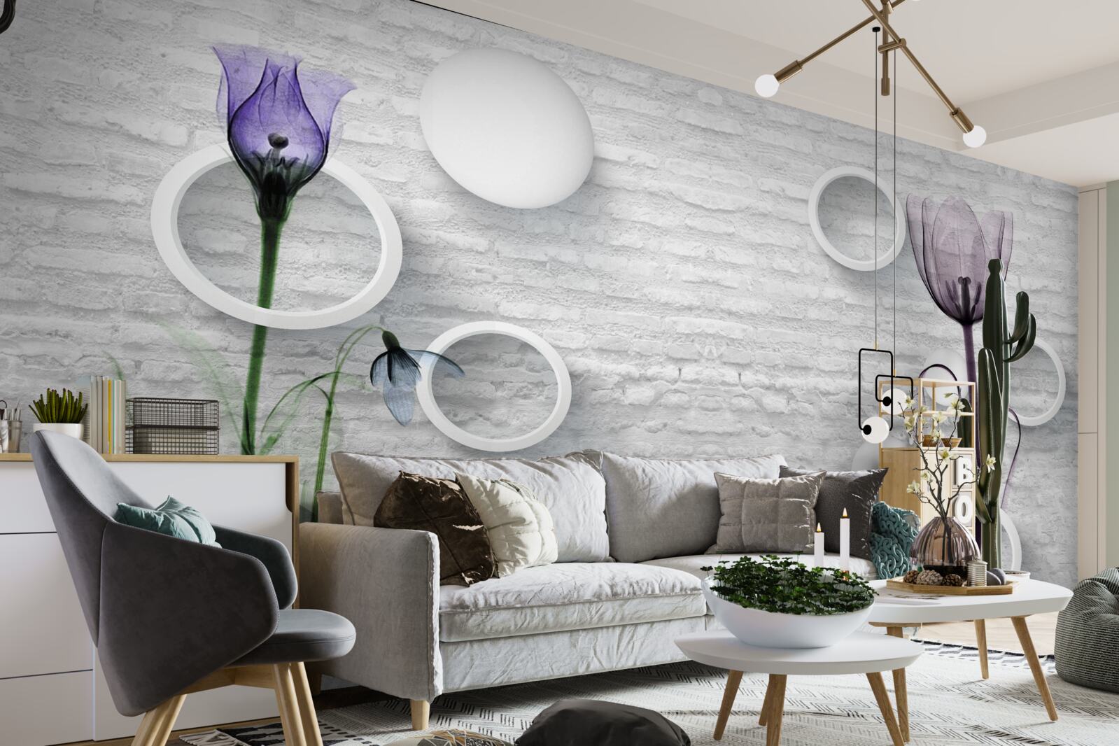 Fototapeta dwa chude fioletowe maki