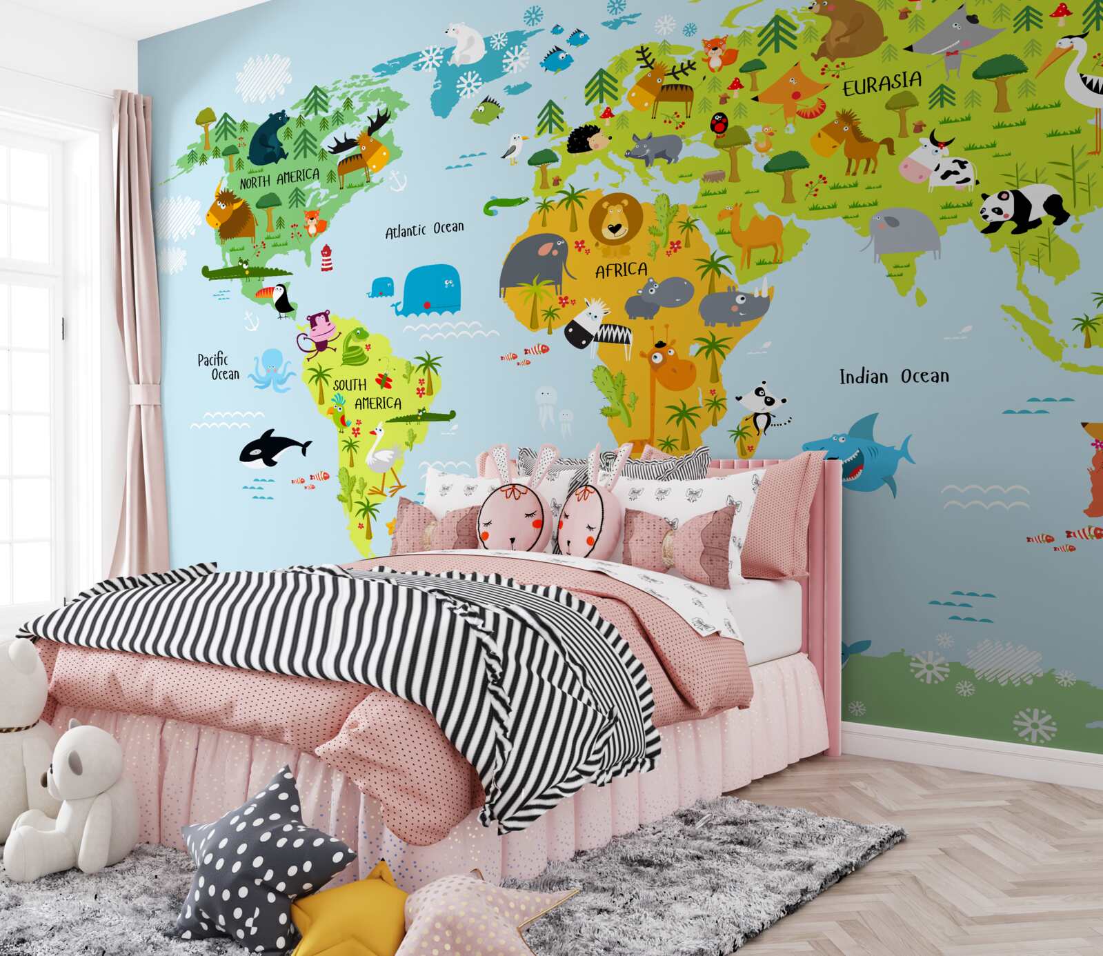 Fototapeta wibrująca mapa świata