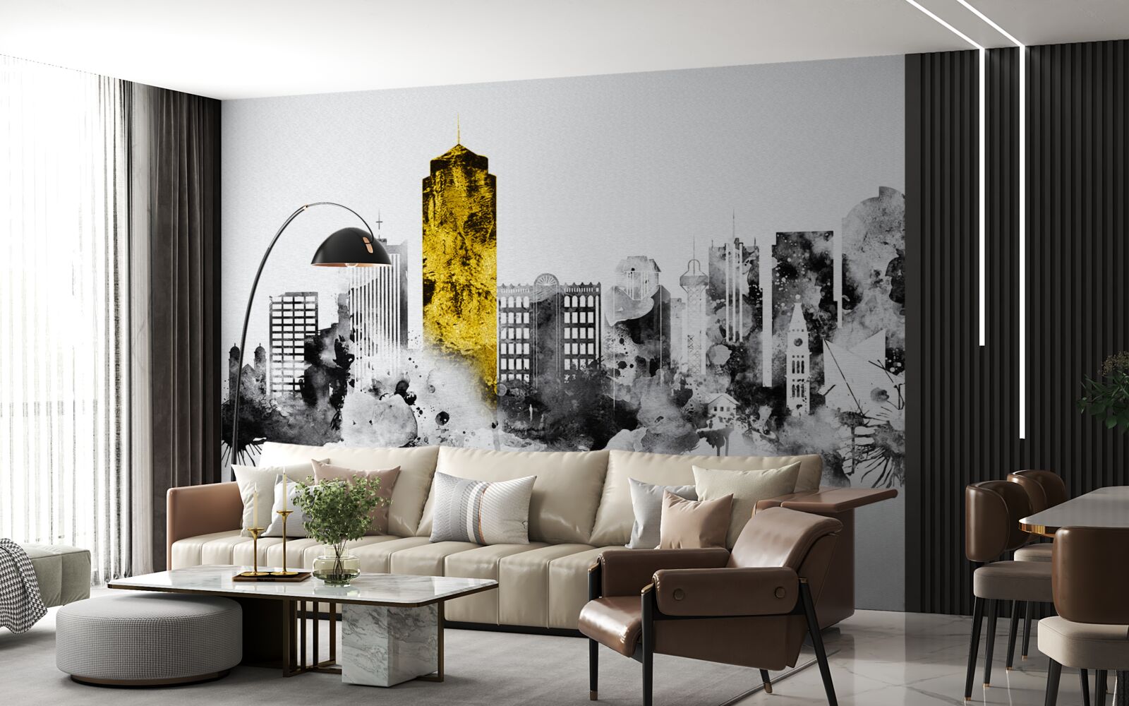 Fototapeta miasto w abstrakcyjnym zarysie