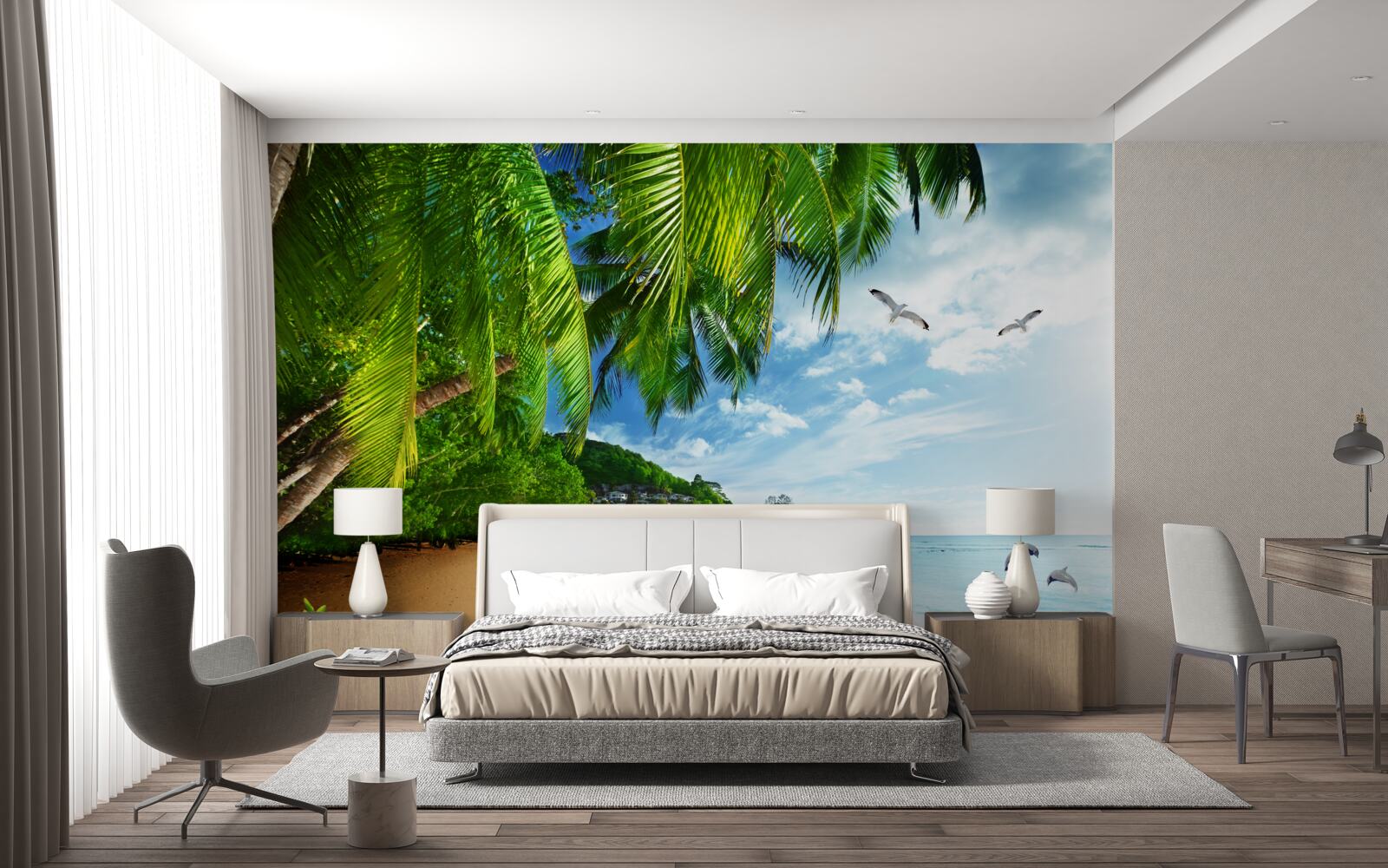 Fototapeta bezludna wyspa z piaszczystą plażą