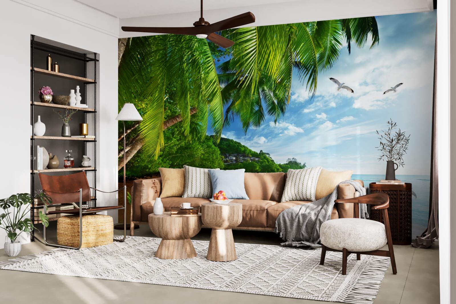 Fototapeta bezludna wyspa z piaszczystą plażą