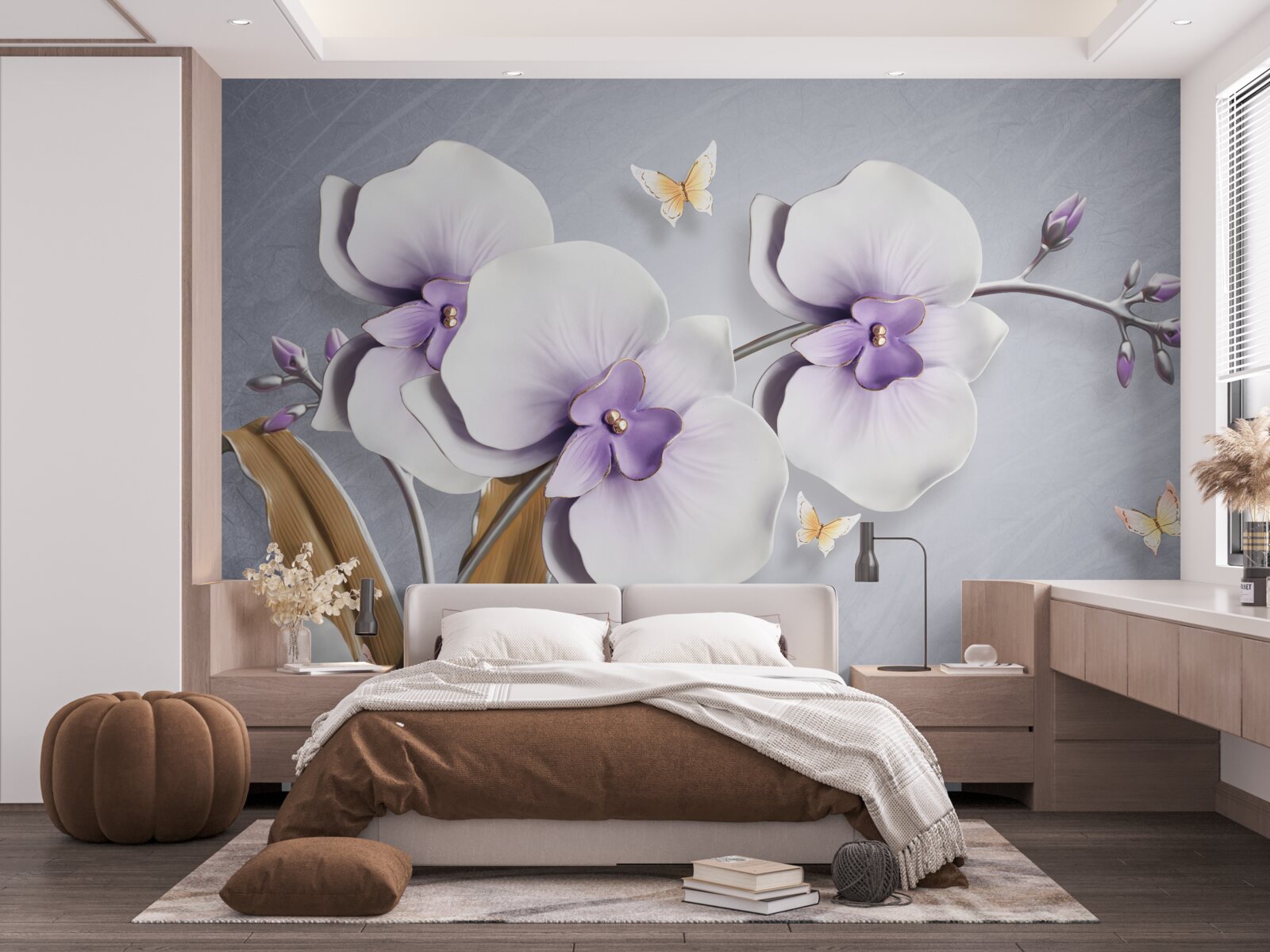Fototapeta ogromne liliowe orchidee