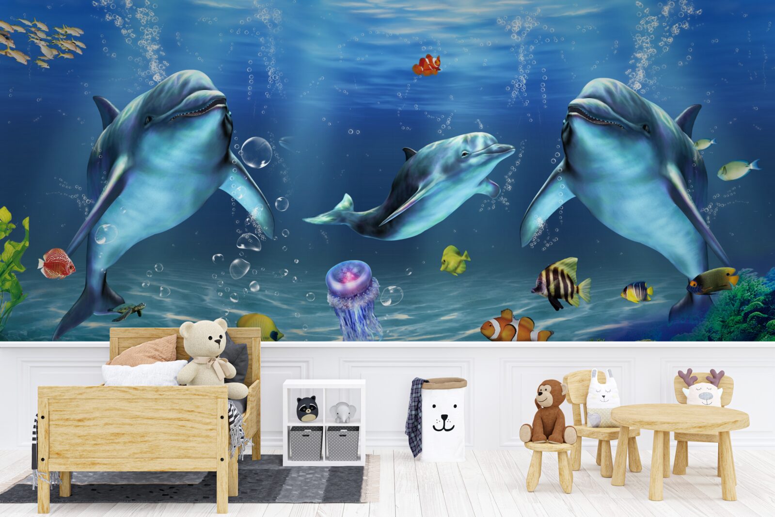 Fototapeta mieszkańcy wody - delfiny