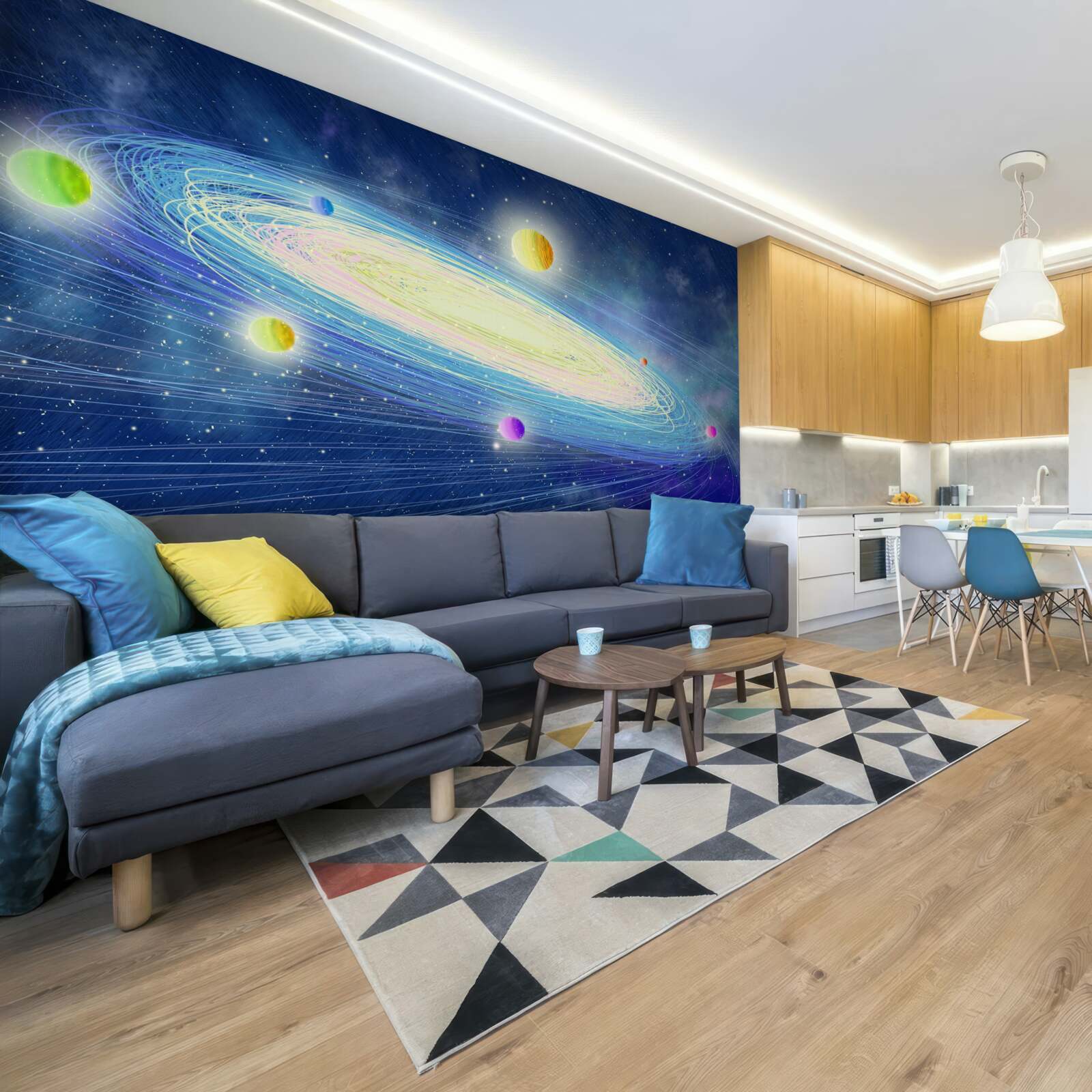 Fototapeta rewolucja planet wokół gwiazdy, którą nazywamy słońcem