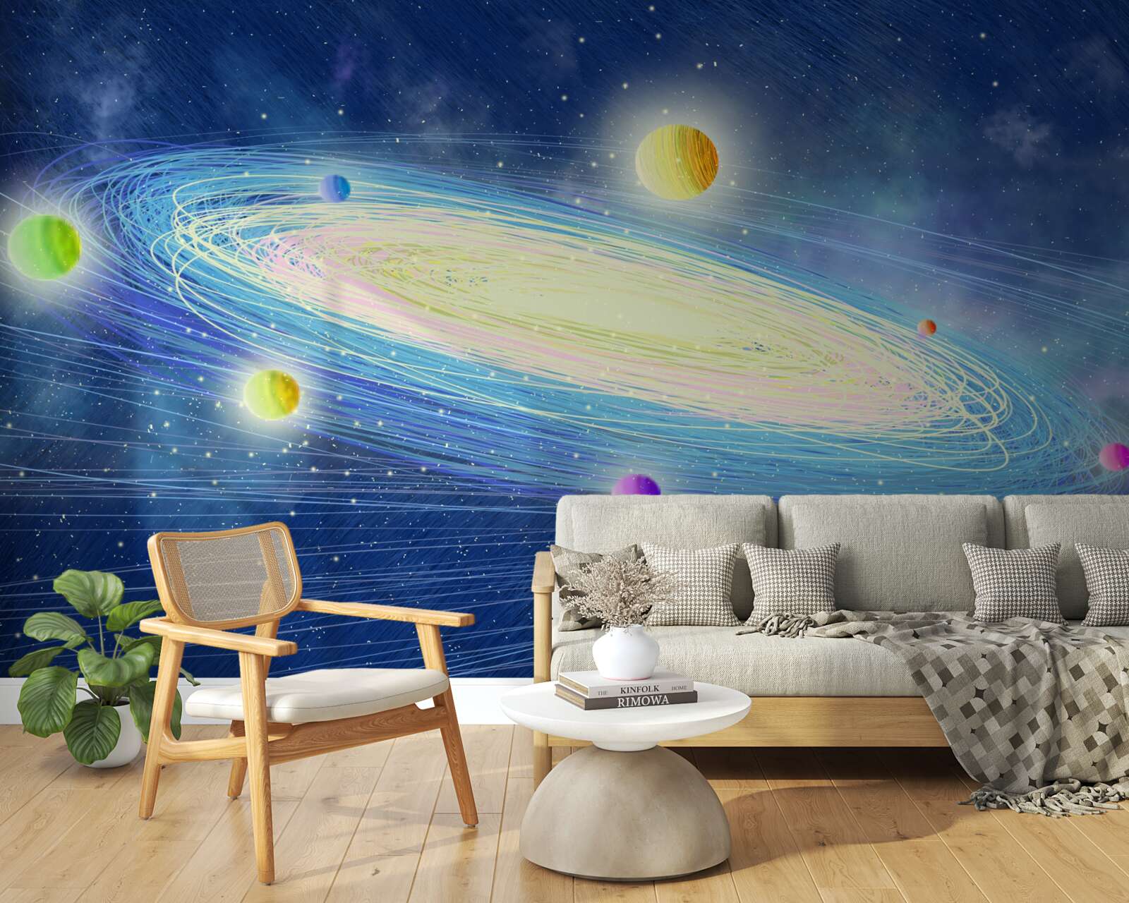 Fototapeta rewolucja planet wokół gwiazdy, którą nazywamy słońcem
