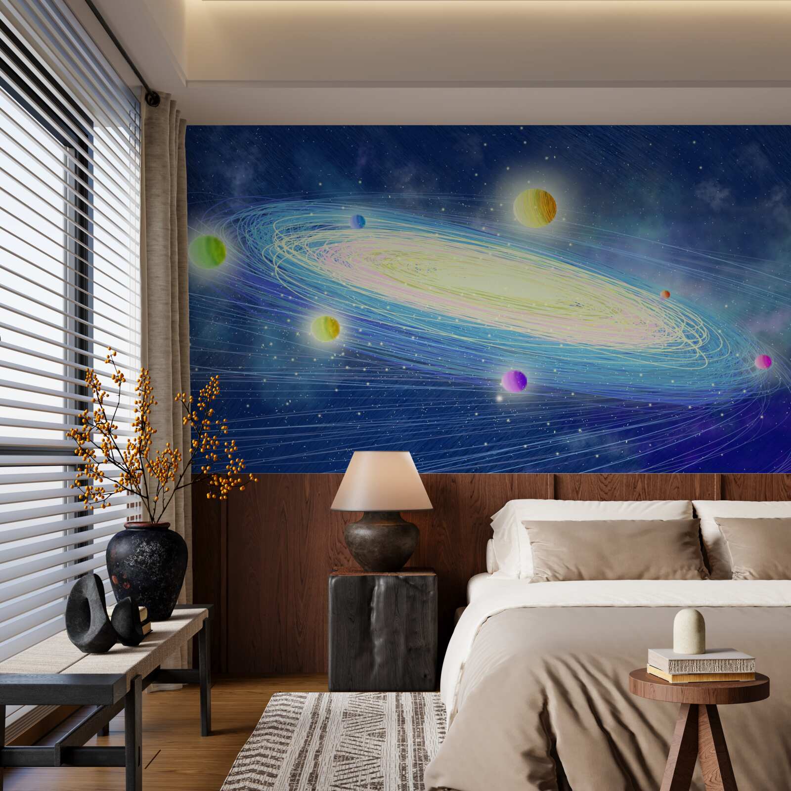 Fototapeta rewolucja planet wokół gwiazdy, którą nazywamy słońcem