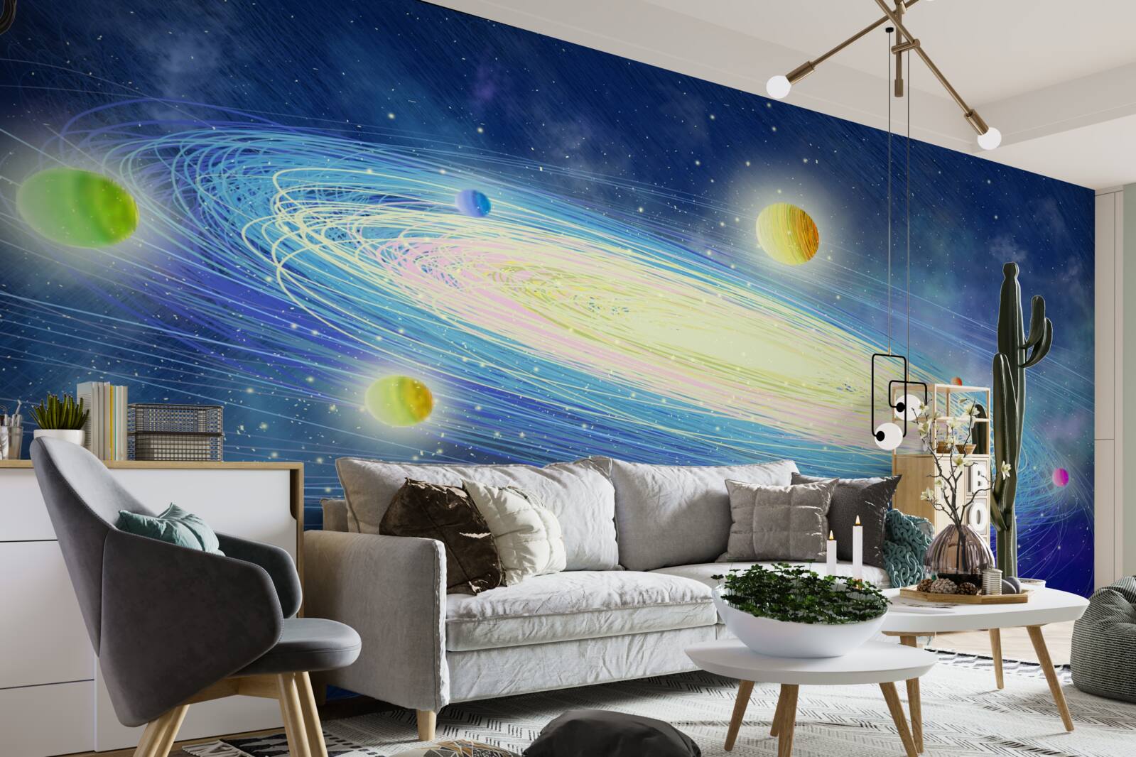 Fototapeta rewolucja planet wokół gwiazdy, którą nazywamy słońcem