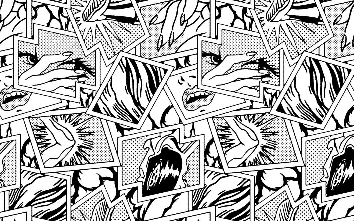 Fototapeta strona z komiksem