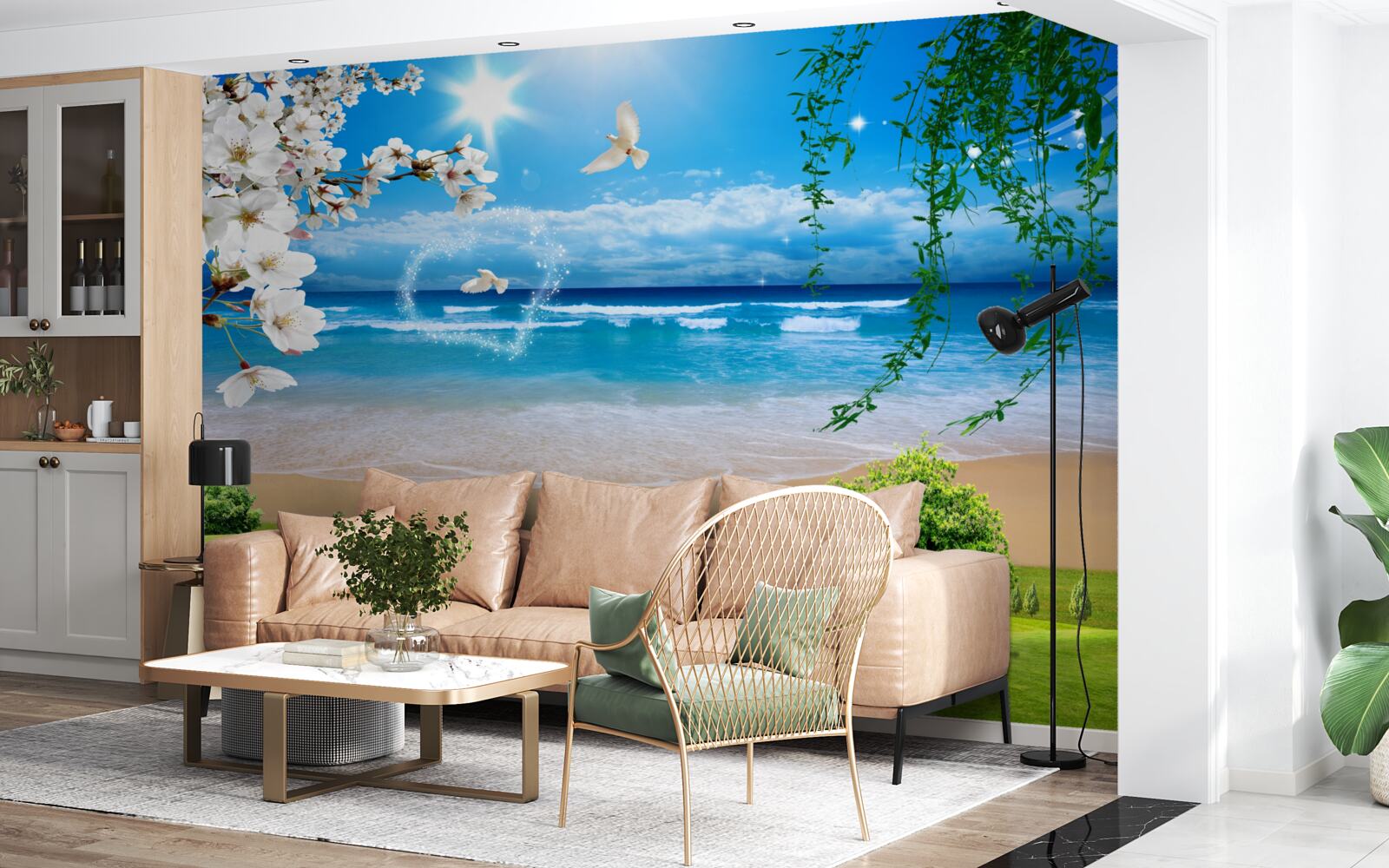 Fototapeta pastwiska oceaniczne w zieleni