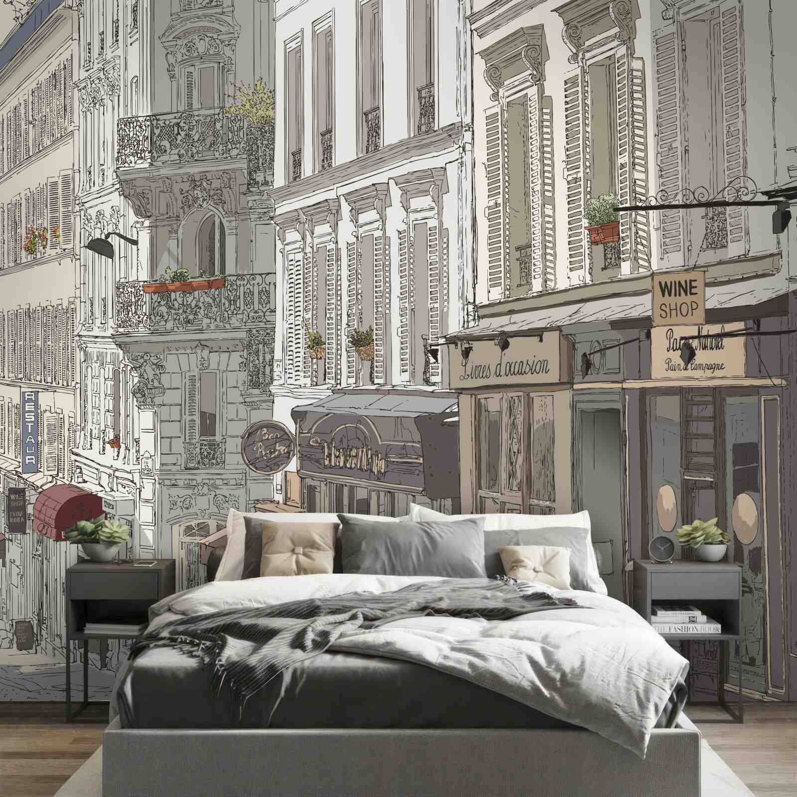 Fototapeta obraz ulicy montmartre