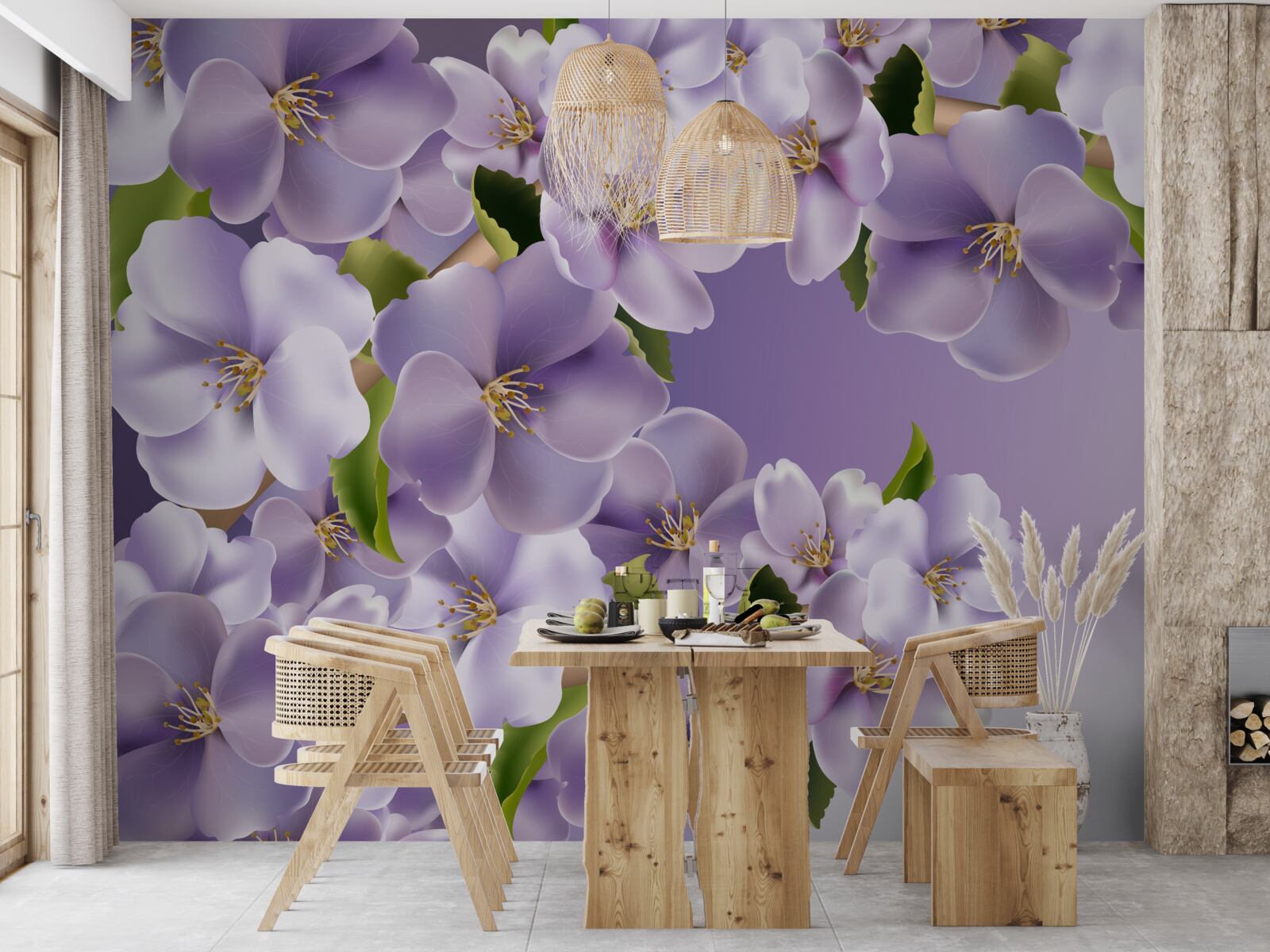 Fototapeta subtelne odcienie bzu w delikatnym kwiecie orchidei