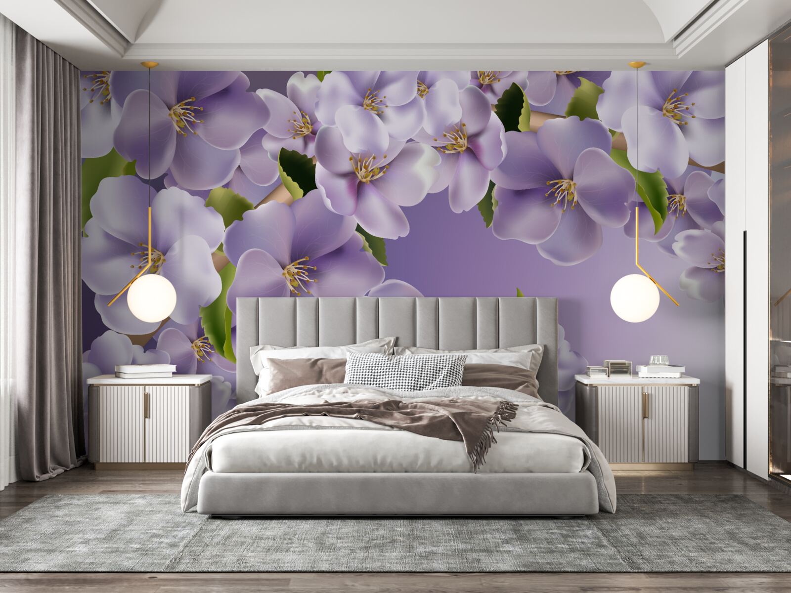 Fototapeta subtelne odcienie bzu w delikatnym kwiecie orchidei