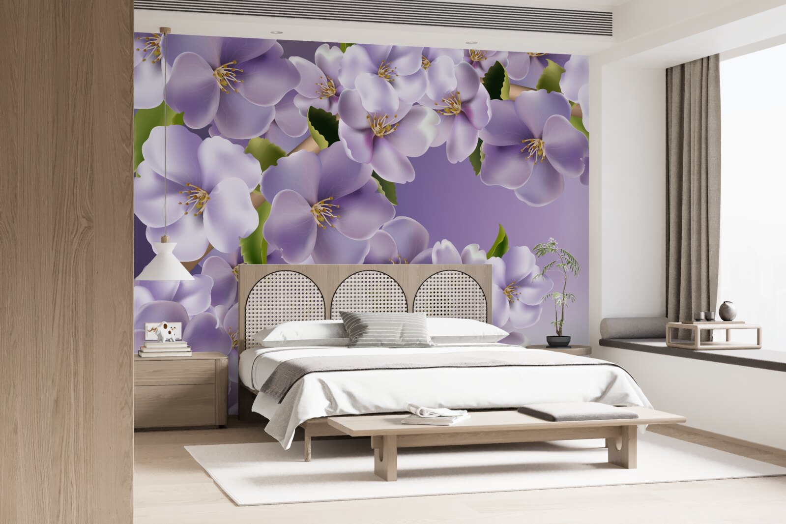 Fototapeta subtelne odcienie bzu w delikatnym kwiecie orchidei