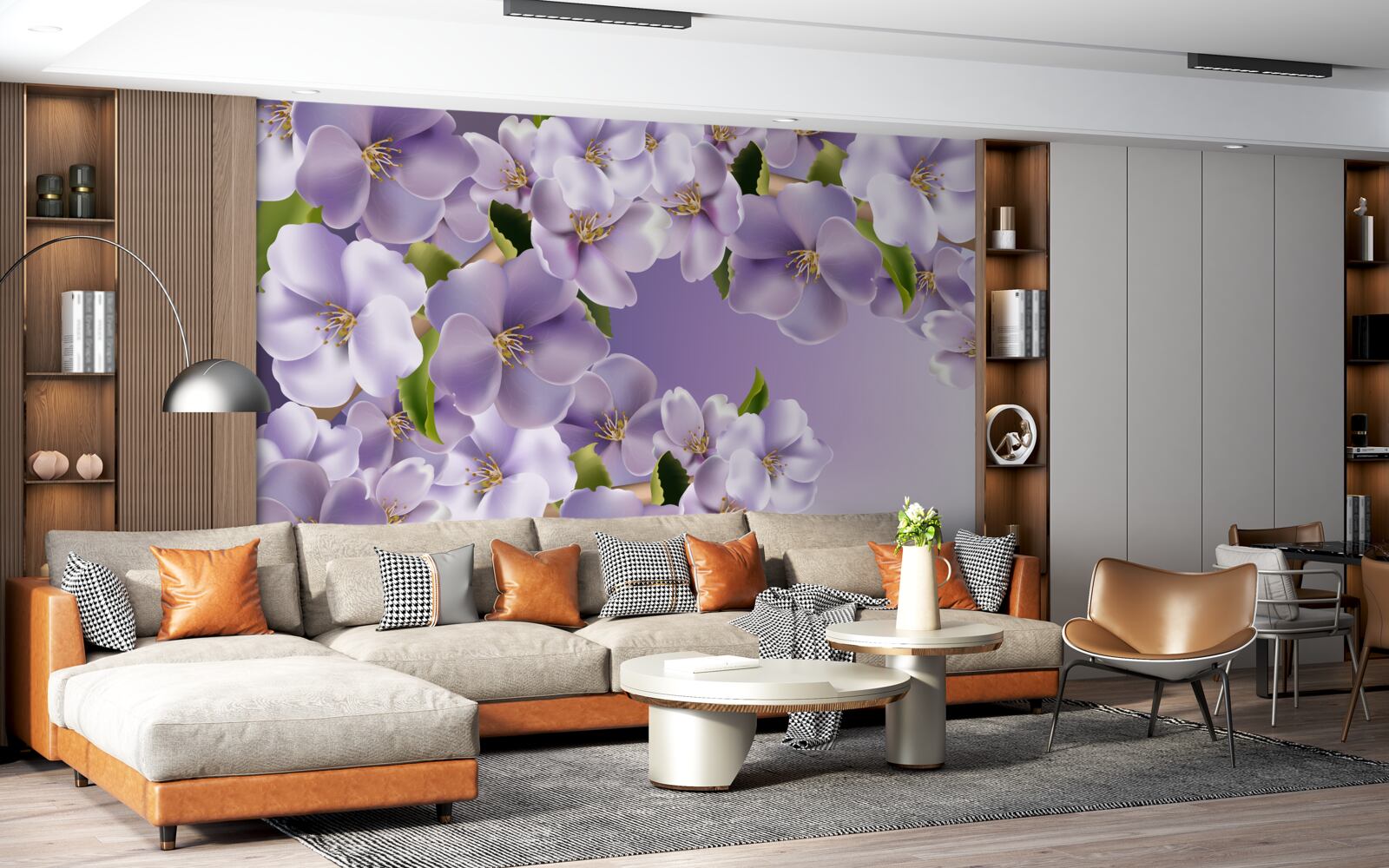 Fototapeta subtelne odcienie bzu w delikatnym kwiecie orchidei