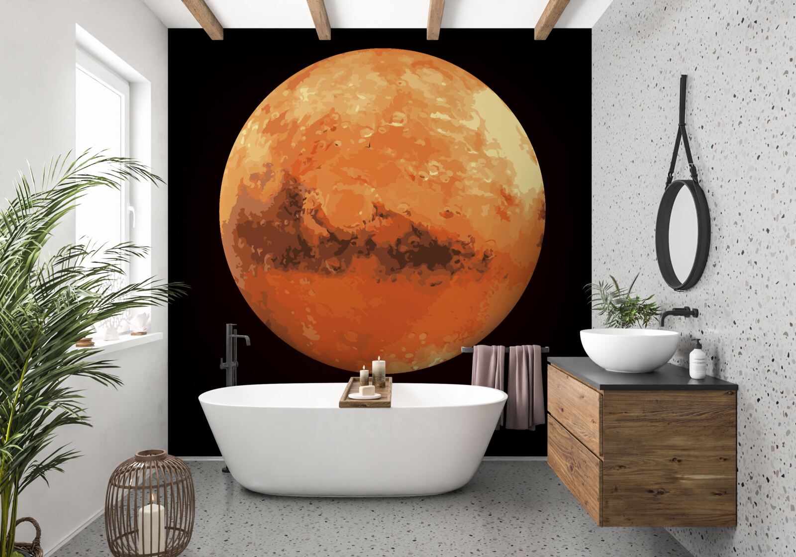 Fototapeta bliższe spojrzenie na planetę mars