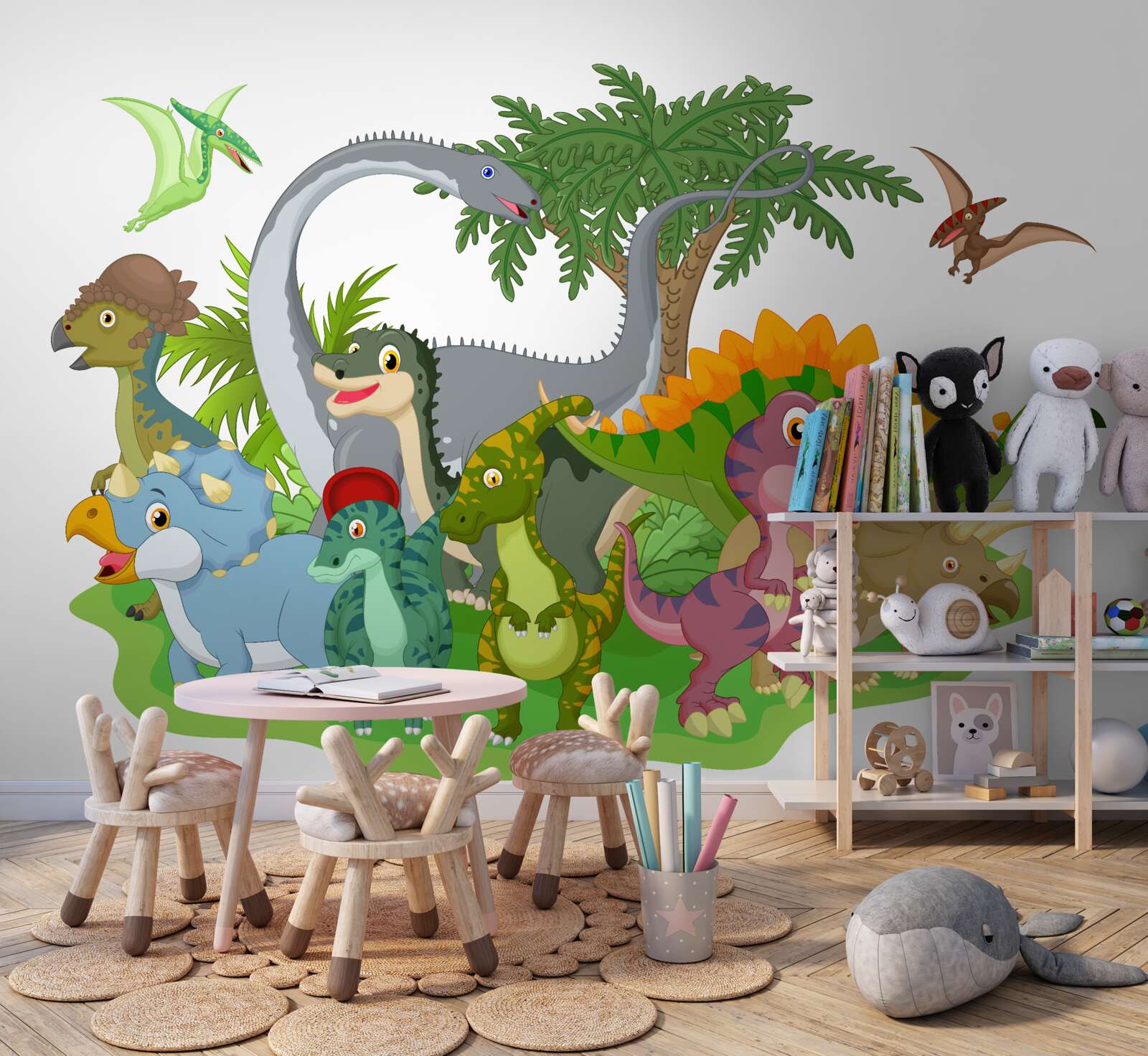 Fototapeta dinozaury z uśmiechami