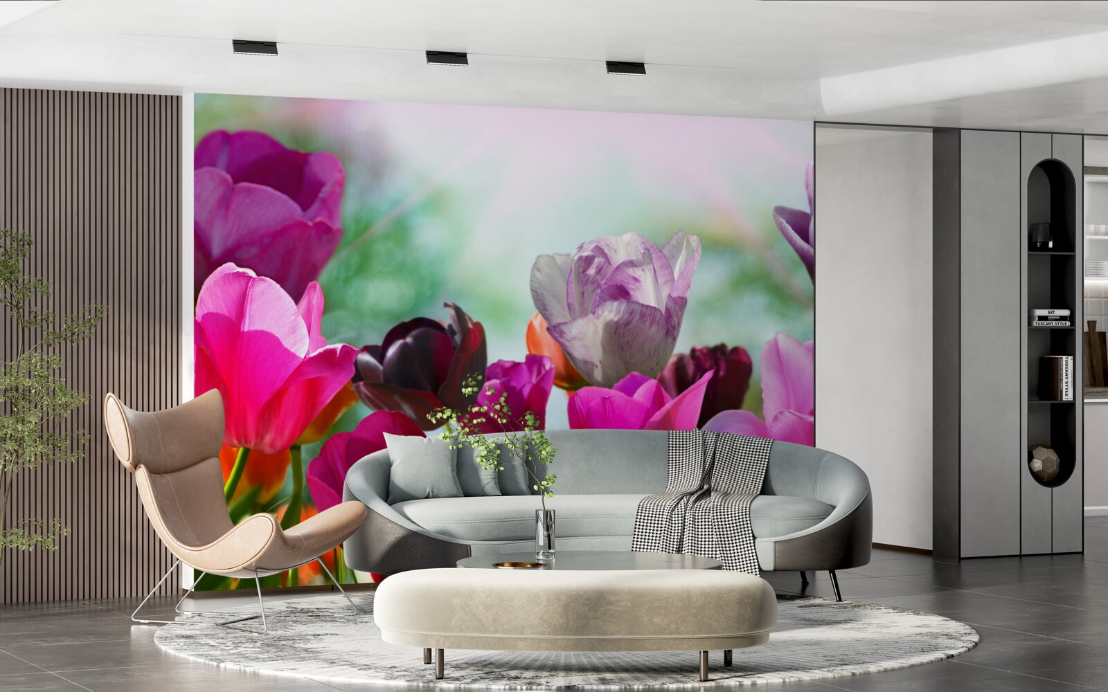 Fototapeta tulipany w różnych kolorach
