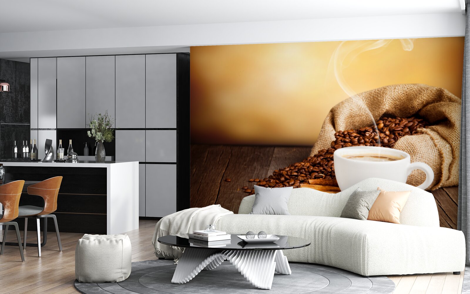 Fototapeta kubek energetyzującej, aromatycznej kawy