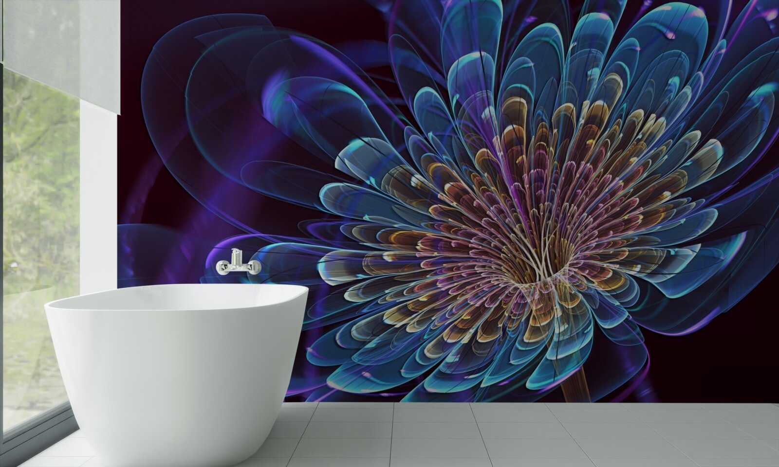 Fototapeta gerbera w abstrakcyjnym tonie