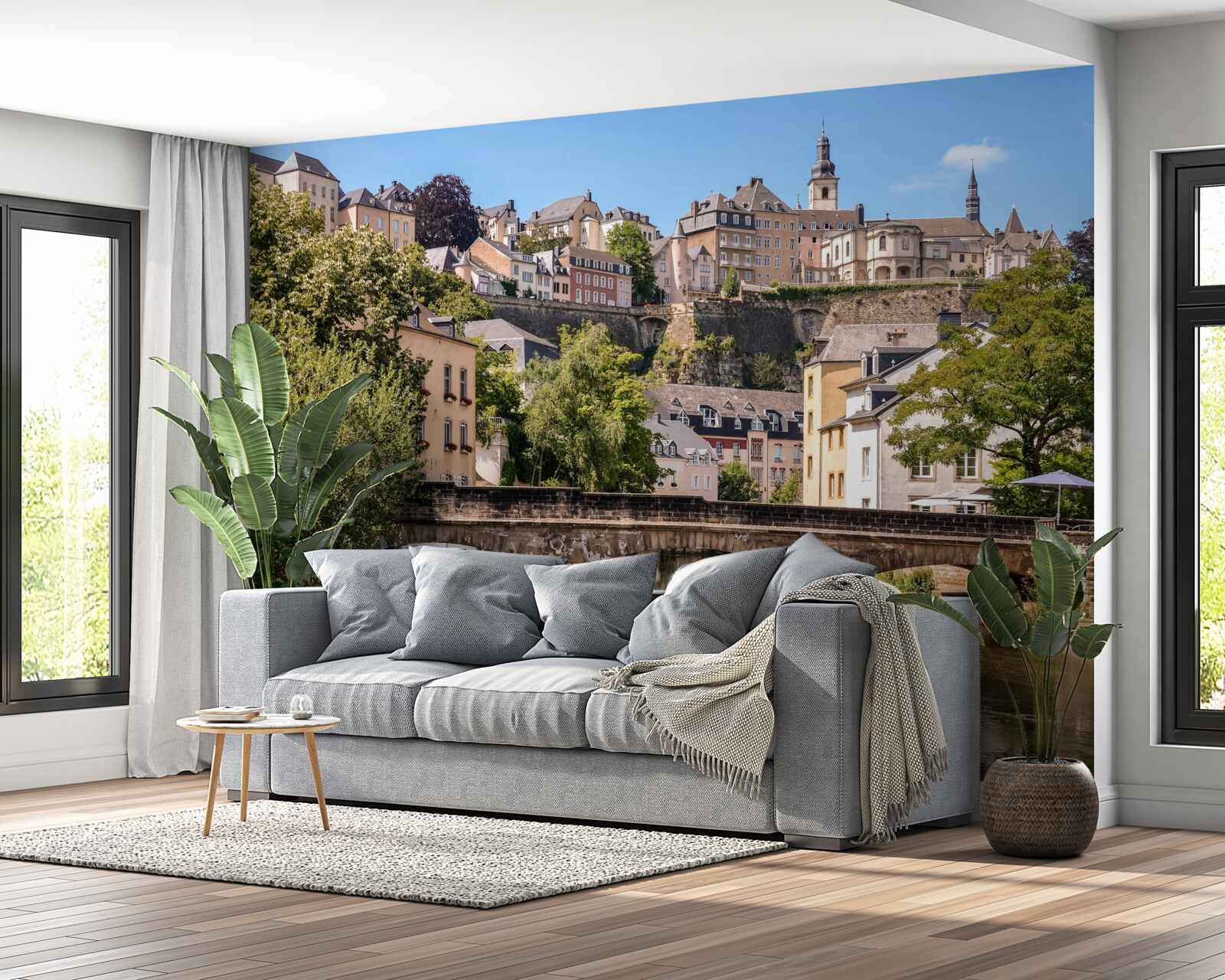 Fototapeta most na rzece luksemburg