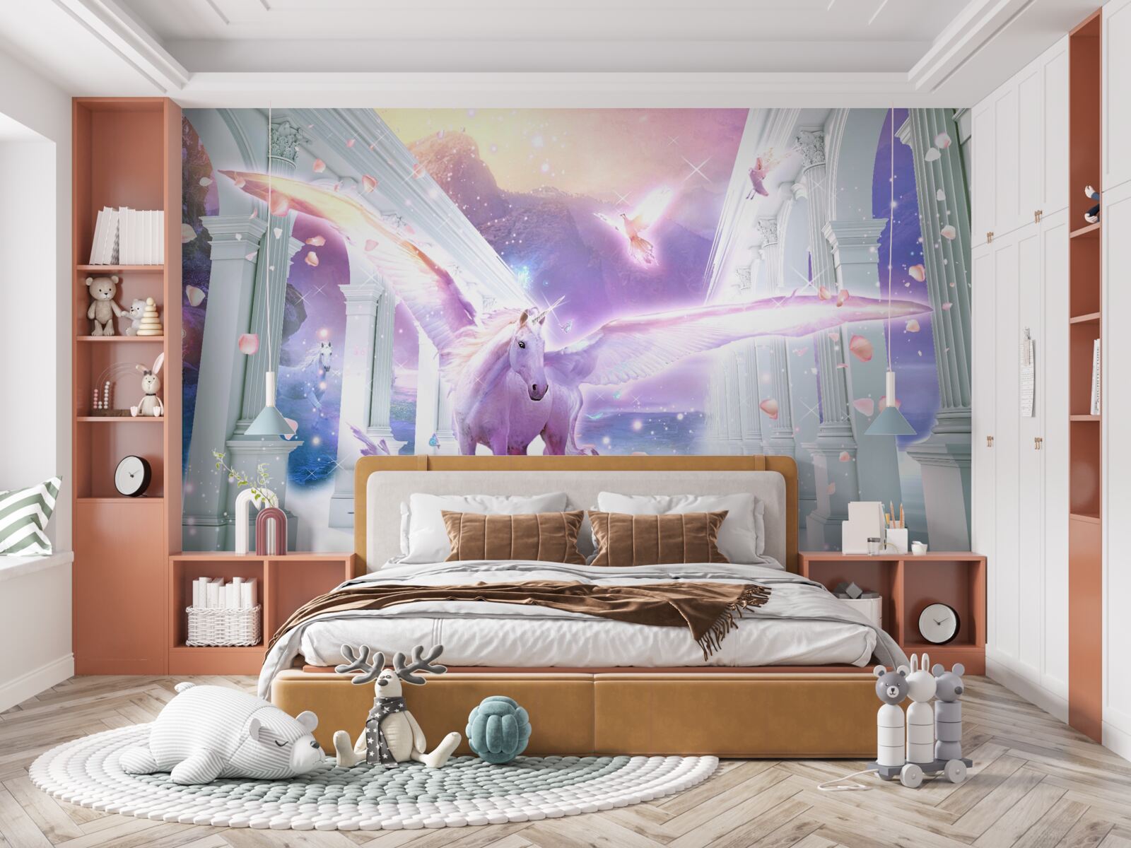 Fototapeta fantastyczny świat, w którym żyje pegaz