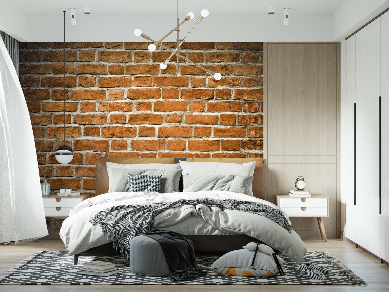 Fototapeta brązowy mur z cegły