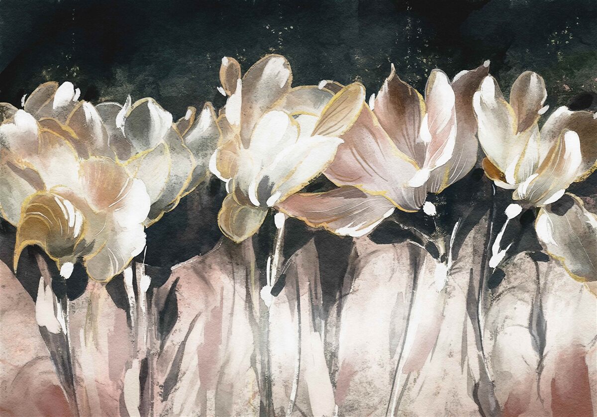Fototapeta flora w pastelowych kolorach
