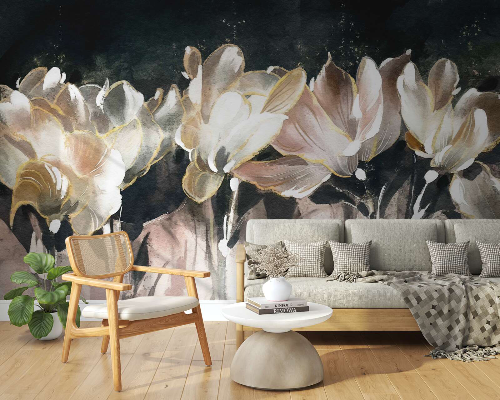 Fototapeta flora w pastelowych kolorach