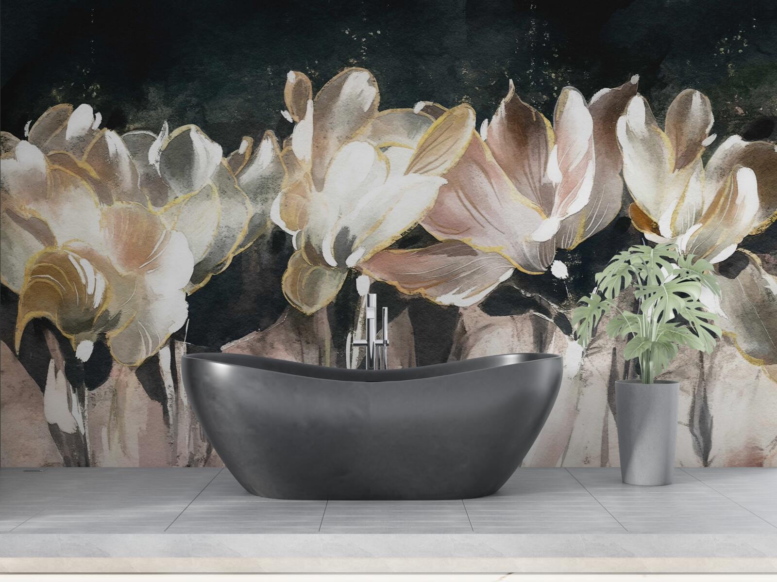 Fototapeta flora w pastelowych kolorach