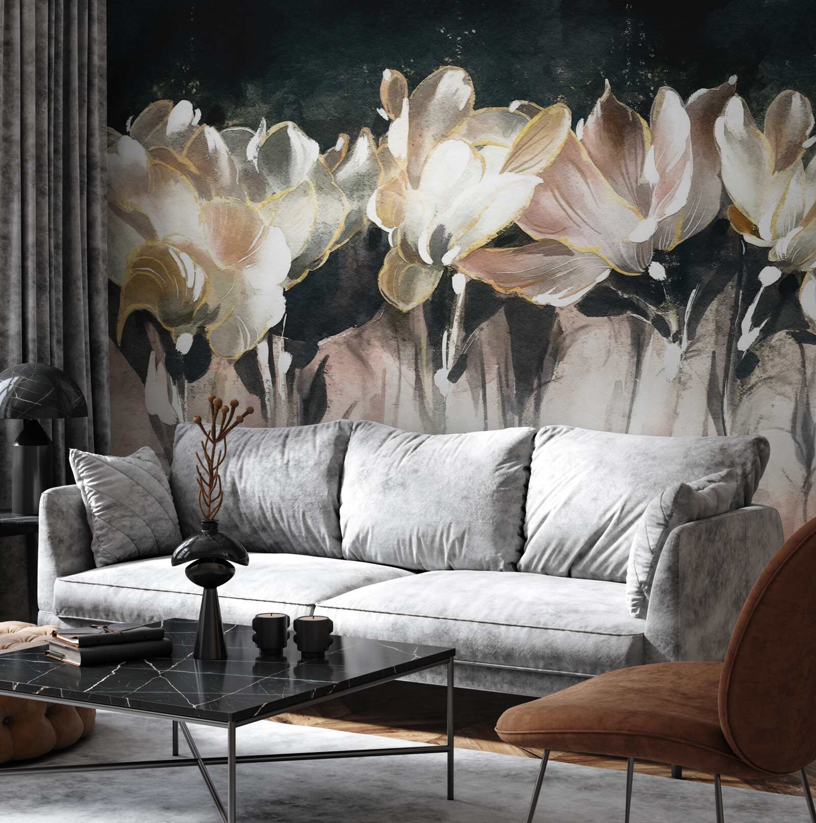 Fototapeta flora w pastelowych kolorach